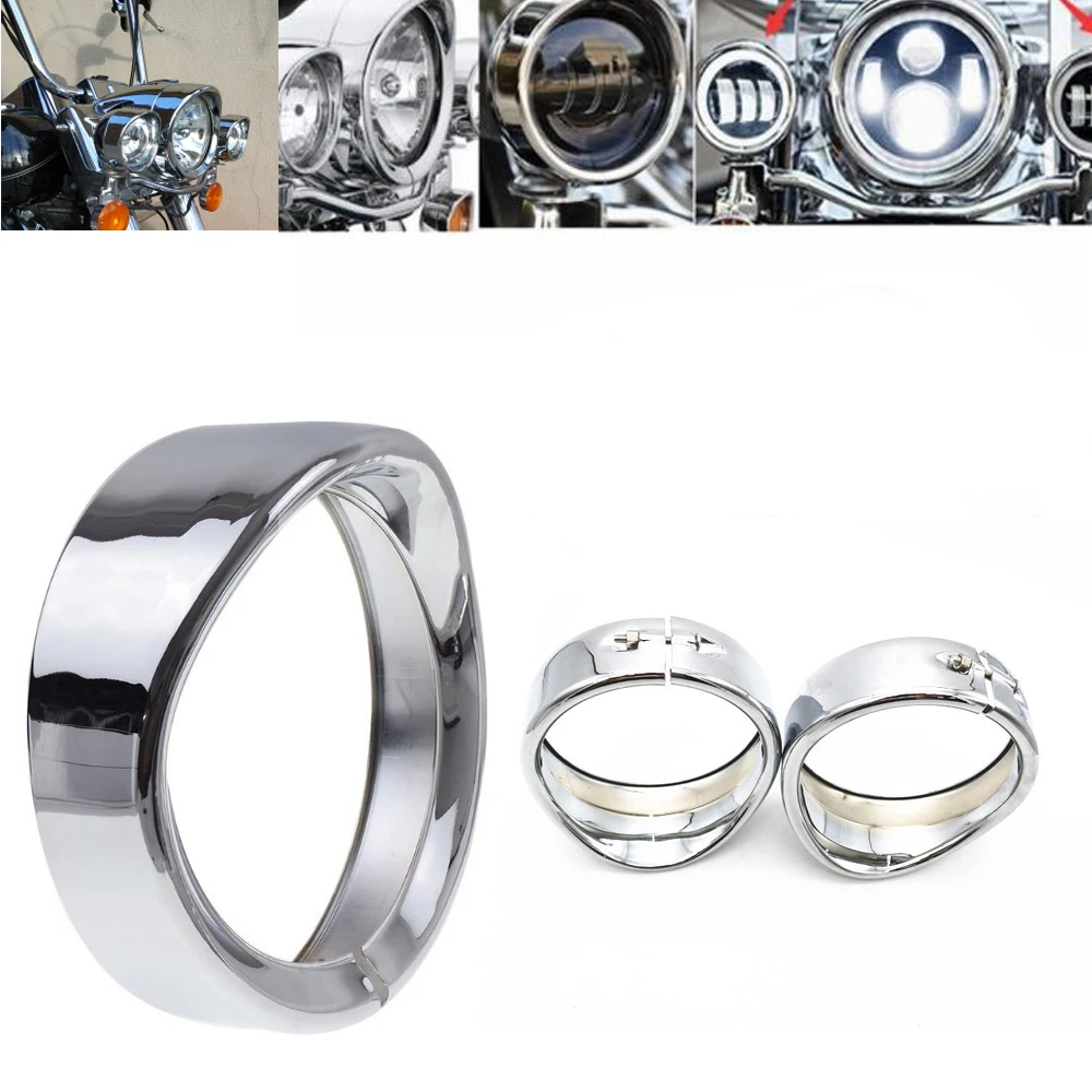 7 &quot+ 4 5&quot дюймов накладка на фары кольцо козырек ободок стиль для Touring Road King Electra