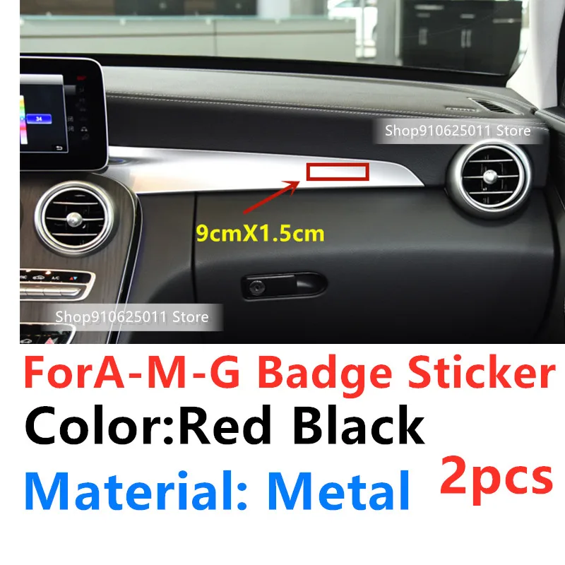 

2pcs Car Interior Accessories Console Metal Logo Sticker For AMG W203 W204 205 W211 W212 W213 W76 W177 GLA CLA CLS Emblem Badge