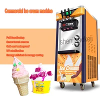 three color soft ice cream machine 220v100v vertical make ice cream sweetener ice cream maker bj918cw d2