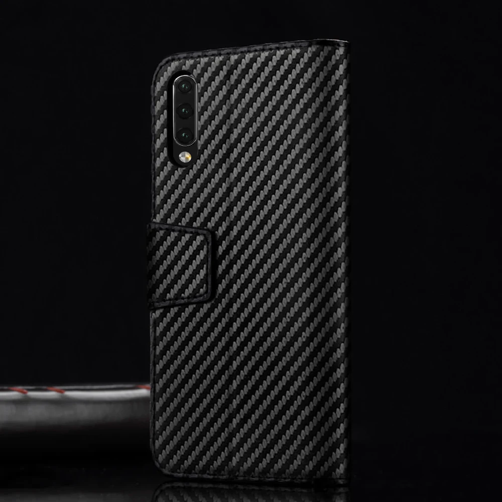 Винтажный чехол книжка из углеродного волокна для Samsung Galaxy A7 2018 A8 A6 A3 J6 J5 J3 2017 J4 Plus