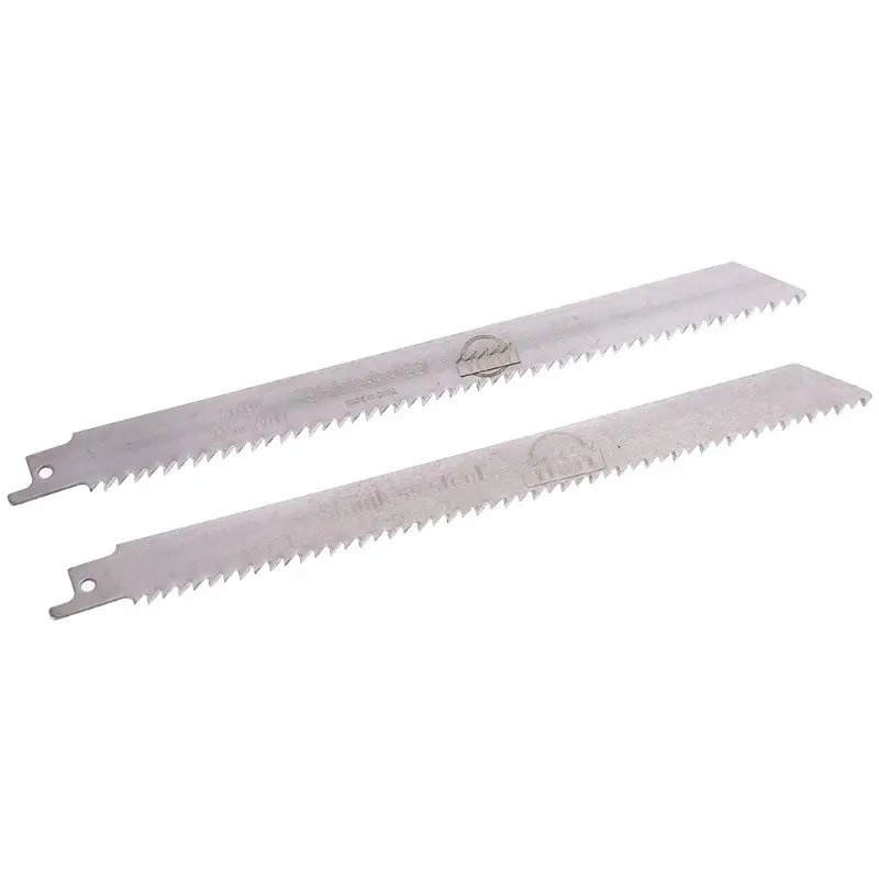 

2pcs S1111D Stainless Steel Reciprocating Sabre Saw Blade for Cutting Wood Metal Bamboo Aluminum Tube 9''