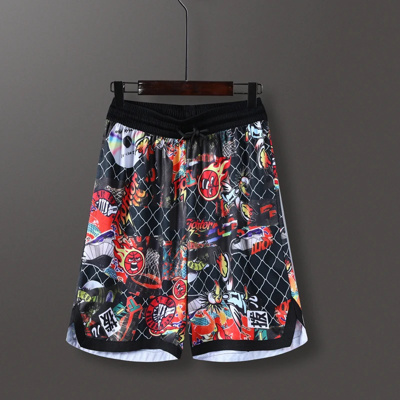 Beach Shorts Men Trunk Summer Short Pants Print Breathable Quick Dry Swim Shorts M-4XL Plus Size Shorts Sport gym Short Pants