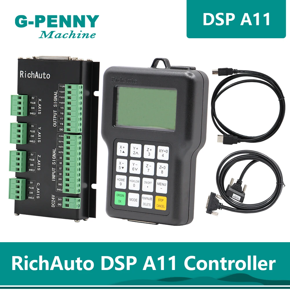 Бесплатная доставка! DSP 3 осевой контроллер Richauto A11 ЧПУ беспроводной канал для