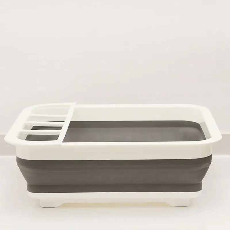 

Kitchen Foldable Dish Rack Storage Holder Drainer Bowl Tableware Plate Portable Drying Rack Storage Shelf Dinnerware Organizer