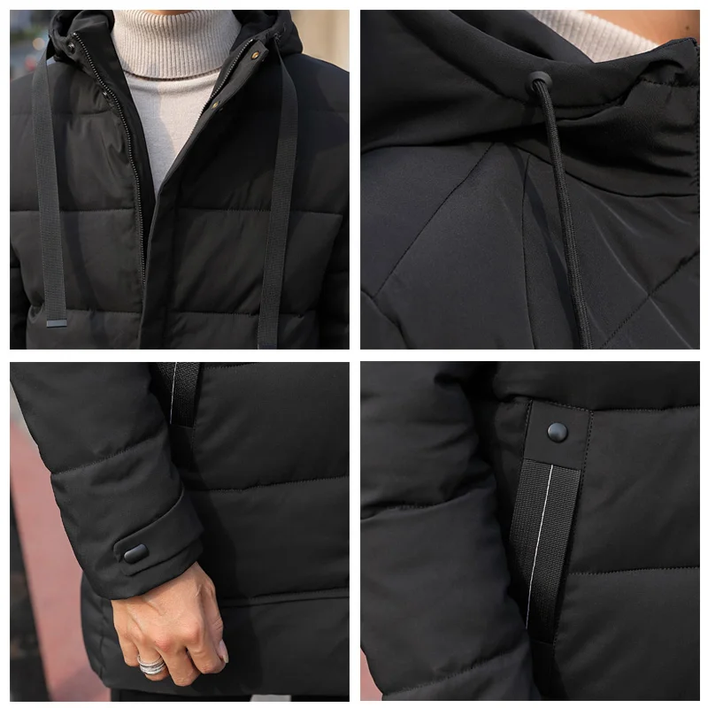Varsanol 2021 Winter Men's Jacket Coat Thick Hooded Man Parkas Casual Long Jacket Coats Male Clothing Oversized Masculine Jacket