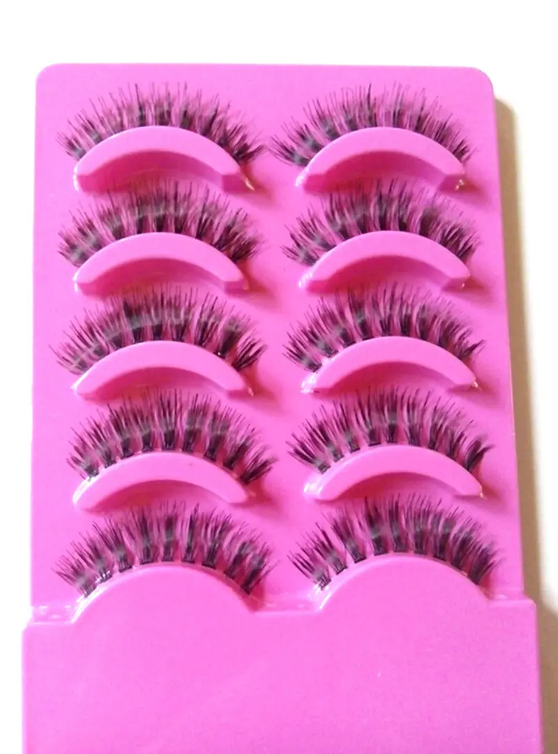 5 пар натуральных прозрачных лент Накладные ресницы Густые повседневные