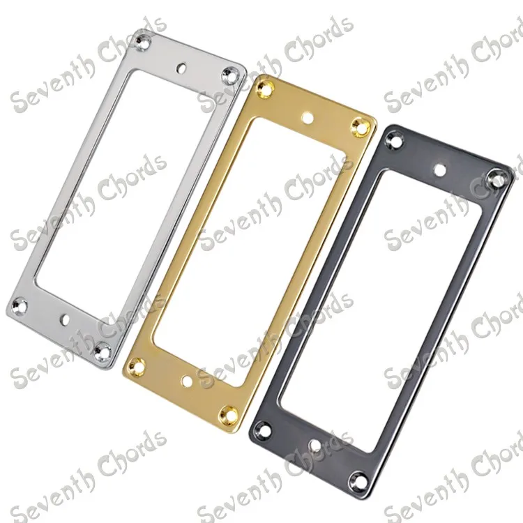 ein set 2 pcs mini stil metall flache basis pickup humbucker ring für elektrische gitarre montage innen rahmen größe 69mm x 29mm free