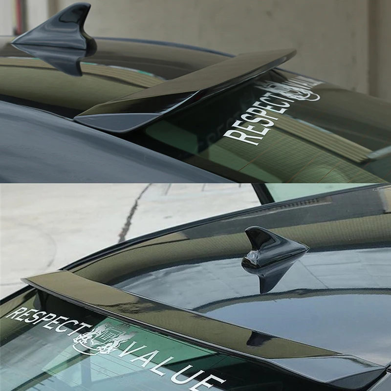 ABS пластик Неокрашенный задний багажник украшение в виде хвостового крыла для