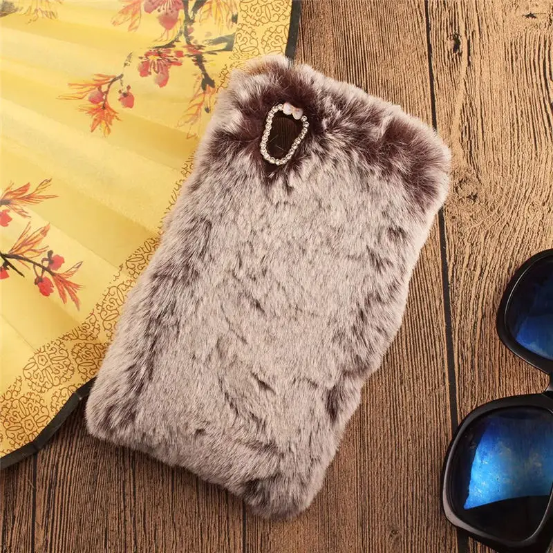 Пушистый теплый чехол из кроличьего меха для телефона HTC U19E U12 Life U11 Eyes U Play Ultra One M10