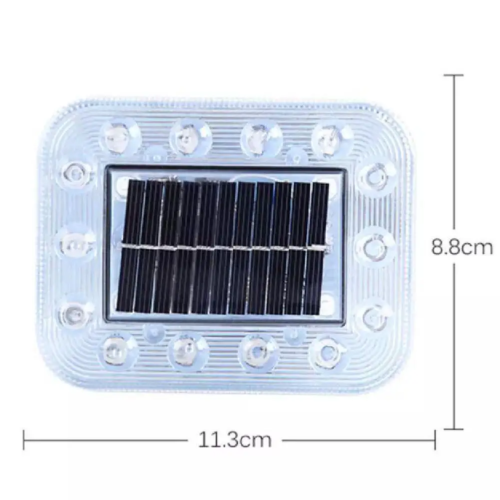 

2pcs/set Strobe Light Anti-Tailing Warning Light Solar Energy Taillight Seven Colors Waterproof for Magnet Switch Truck Lamp