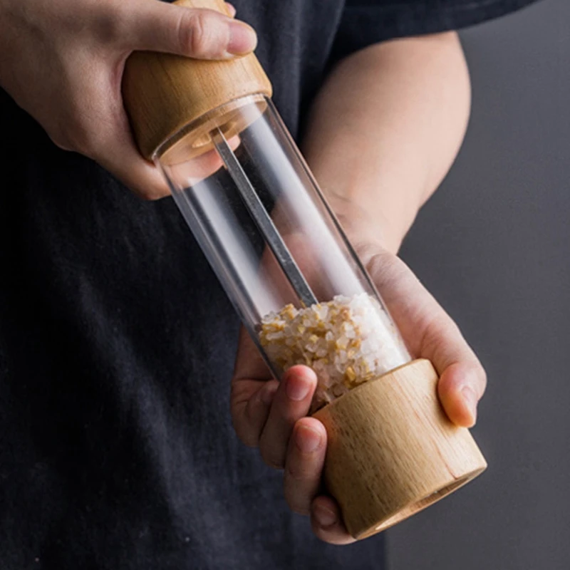 8 дюймовая ручная мельница для соли и перца шлифовальная машина деревянные