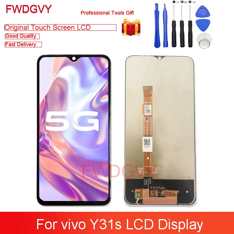 

6.58" Original New For Vivo Y31s LCD Display Touch Screen Digitizer Assembly Sensor Repair Parts for vivo y31s V2054A lcds