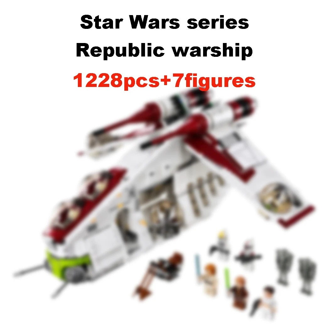 

1228Pcs MOC Compatible With legouingly Star Series Building Blocks Wars Republic Gunship Bricks Toys for Kids Children Gifts