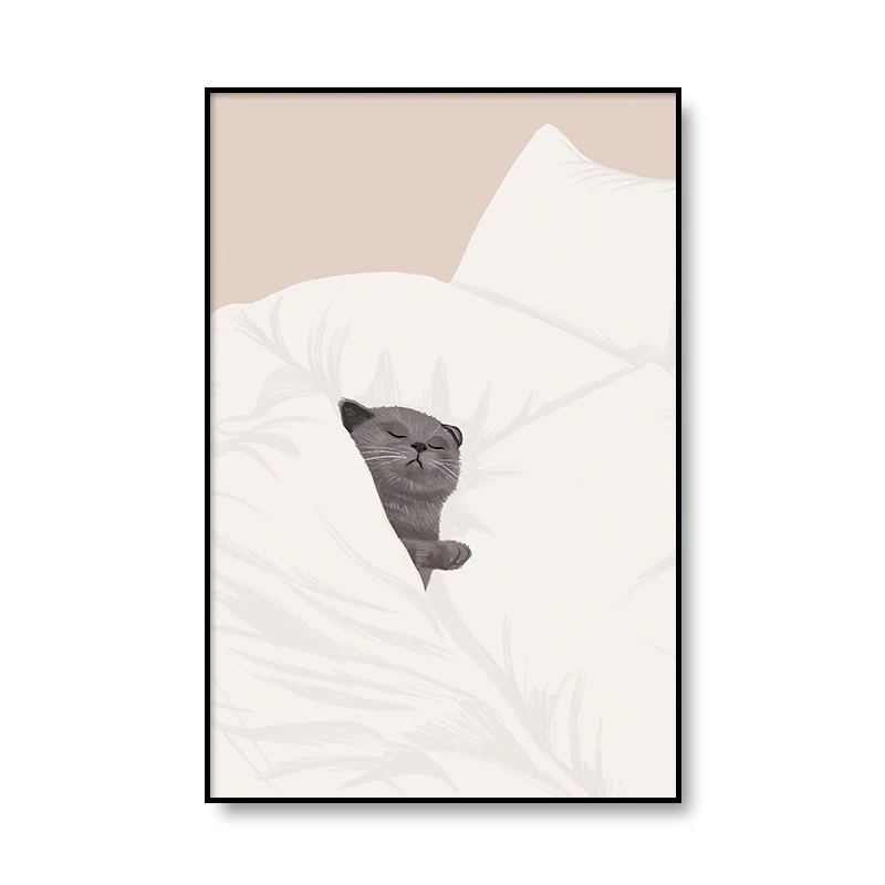 

Настенная живопись "Забавный кот"