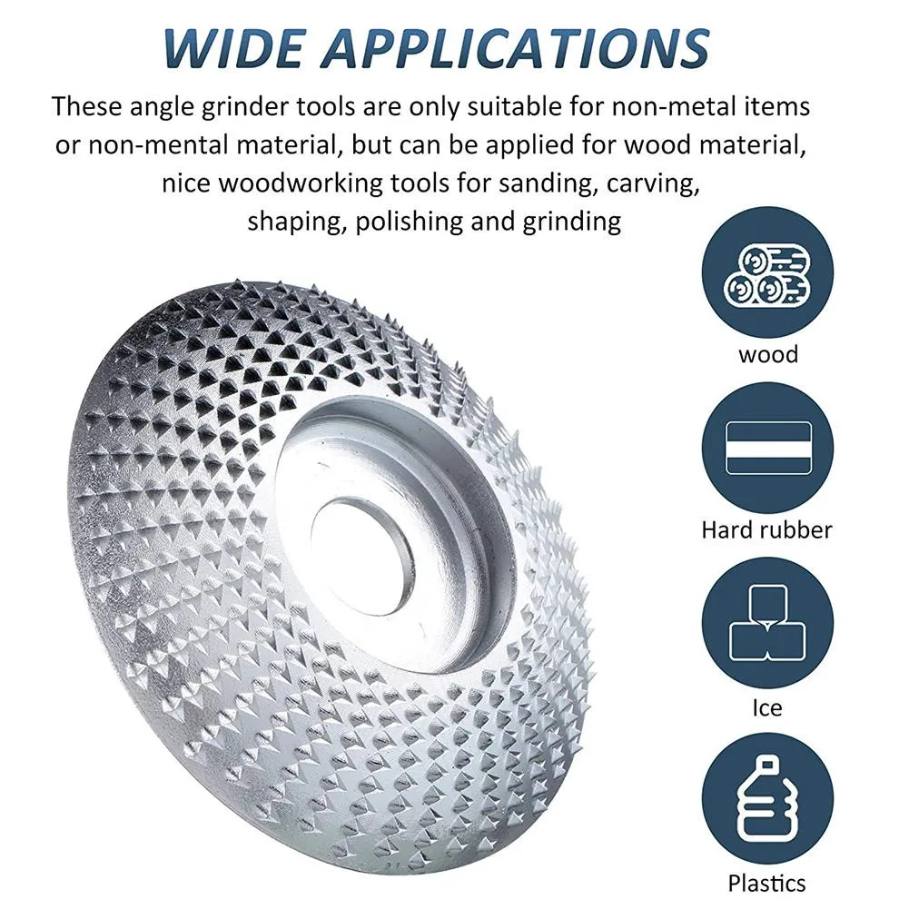 

3pcs Wood Grinding Wheel Rotary Disc Carving Tool Abrasive Disc 12 Teeth Wood Polishing For Sanding Shaping Discs And Polishing