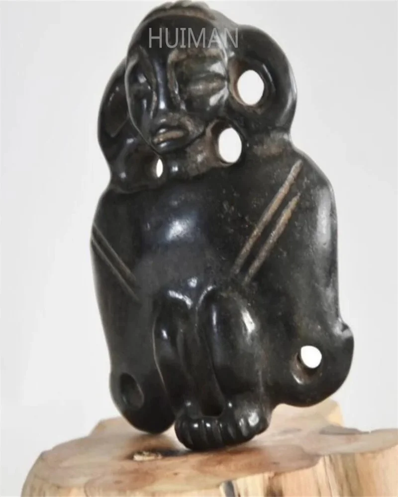 Китайская хуншанская культура Архаическая Статуэтка из черного железа метеорит