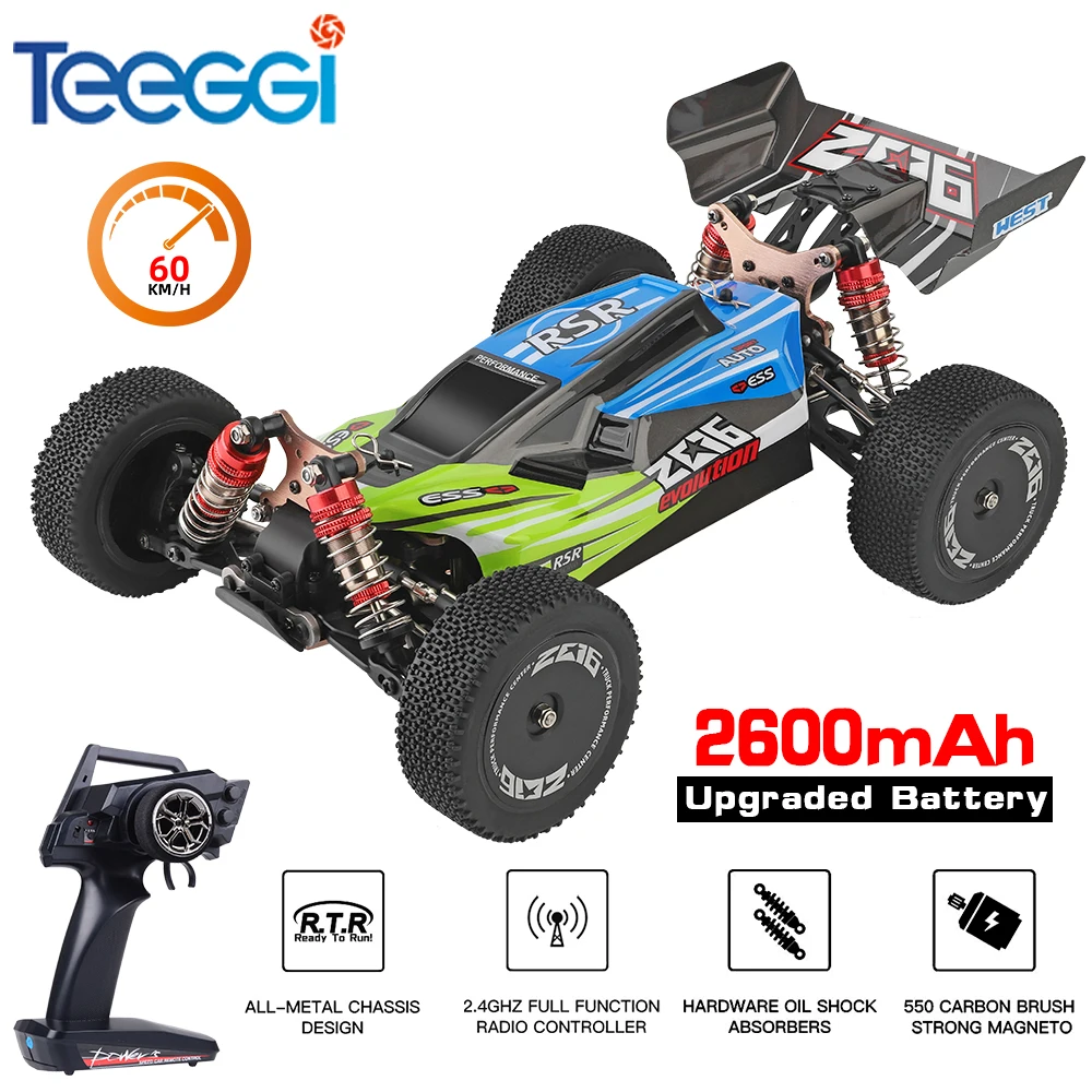 

WLtoys 144001 RC Car High Speed 60km/h Competition 4WD Off-Road Drift Electric Racing 1:14 Remote Control Toys for Children