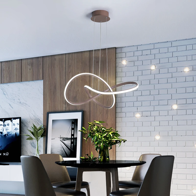 

Coffee color Modern LED Pendant Lights Home Living Room Dining room Kitchen Luminaires nordic LED Pendant Lamp Hanging Lamps