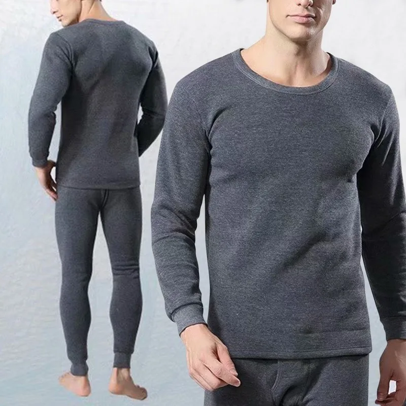 

Men's Thermal Underwear Sets Winter Warm Men's Underwear Women Thick Thermal Underwear 2pcs Set Warm Long Johns For Male