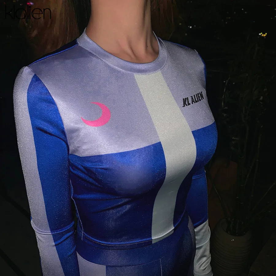 Kalien эластичные спортивные костюмы укороченная футболка + леггинсы с высокой