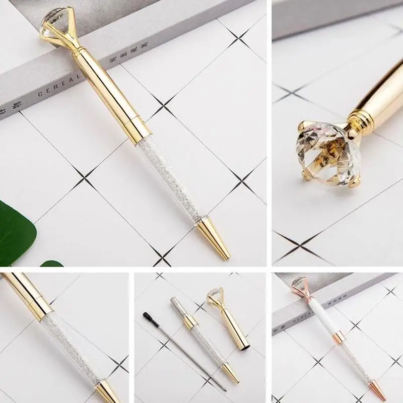 

2020 new Diamond Crystal Pen Gem Ballpoint Pen Ring J6L5