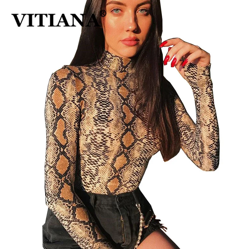 Женский облегающий боди VITIANA с длинным рукавом Клубная одежда вечерние