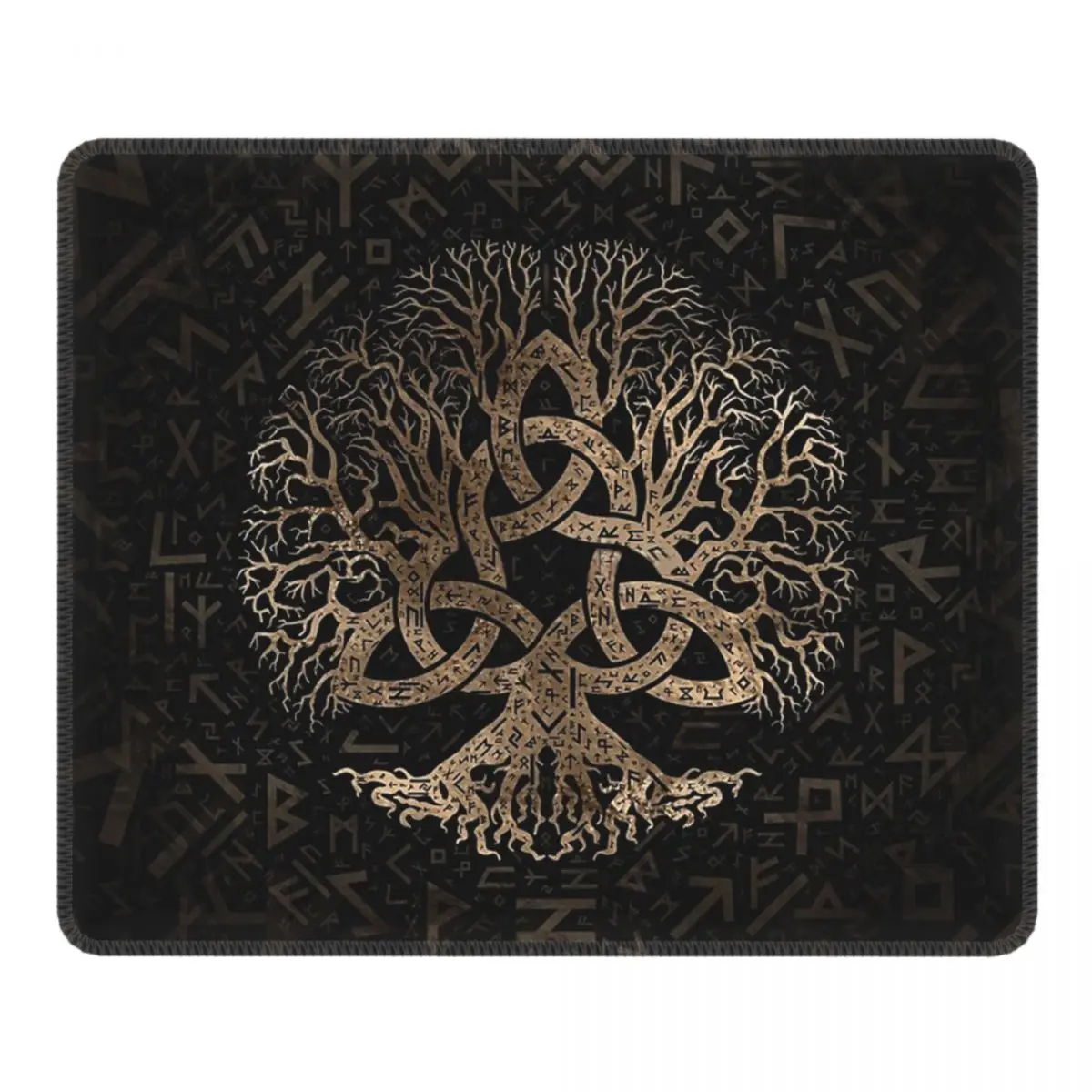 Коврик для мыши «Древо жизни» с Triquetra на Futhark Crazy, коврик для мыши «Викинги», декоративный чехол для стола из натурального каучука