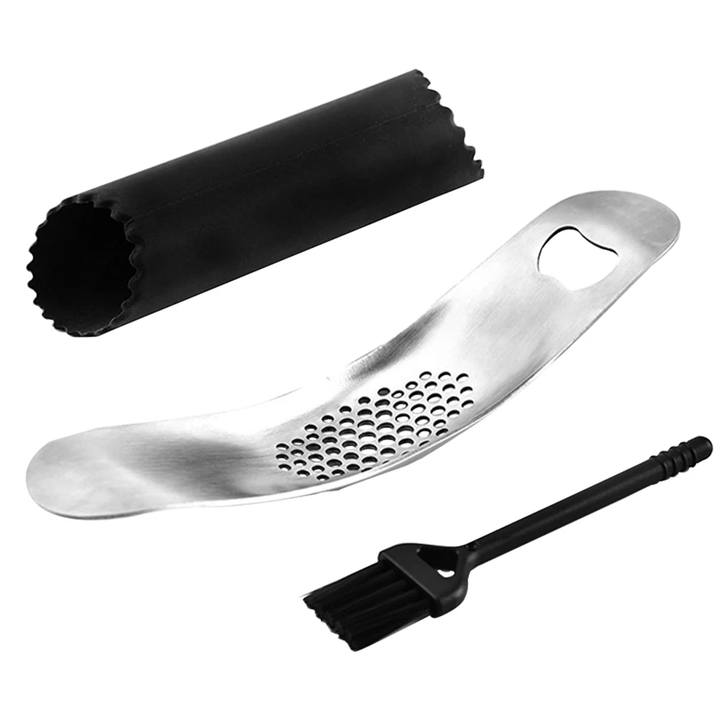 

Stainless Steel Garlic Press Arc Rocker Rocking Crusher Mincer Squeezer Chopper Kitchen Tools Bottle Opener Can Opener