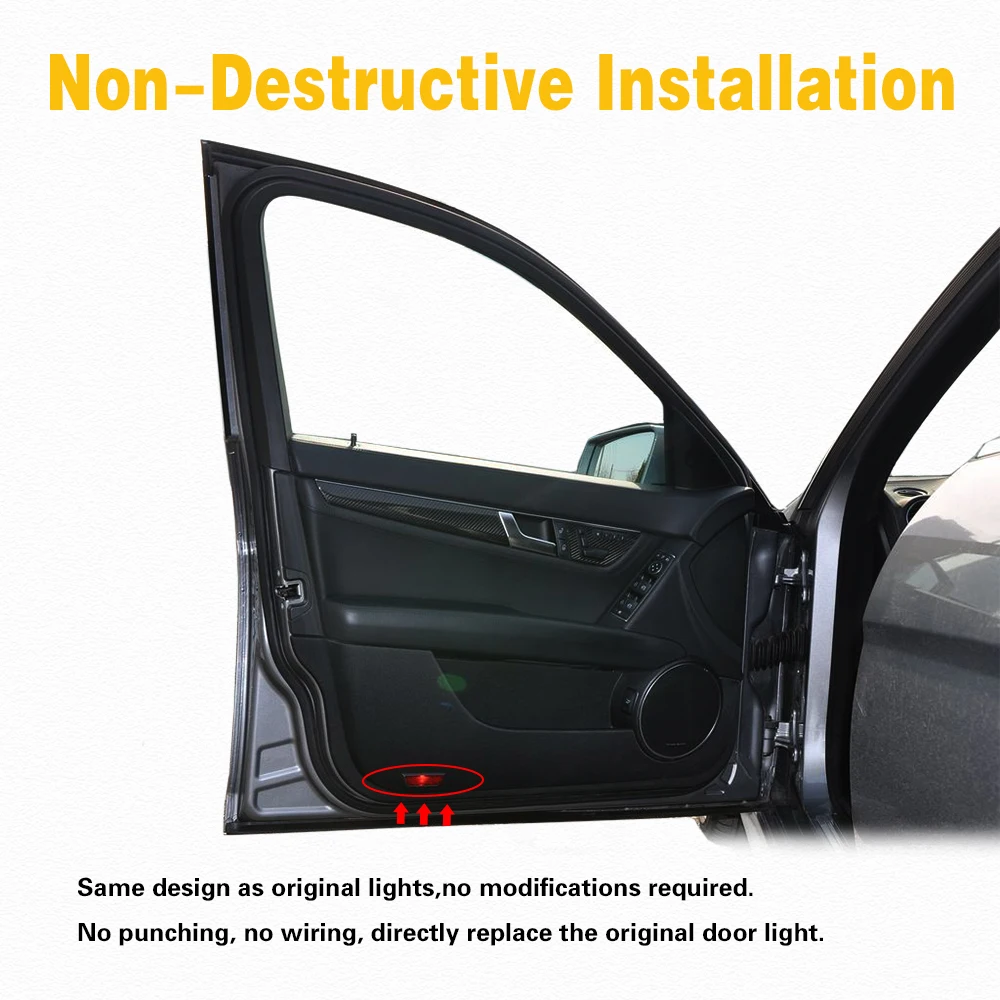 Светодиодный ная Автомобильная дверь Ghost Shadow лампы проекторы логотипа для Mercedes