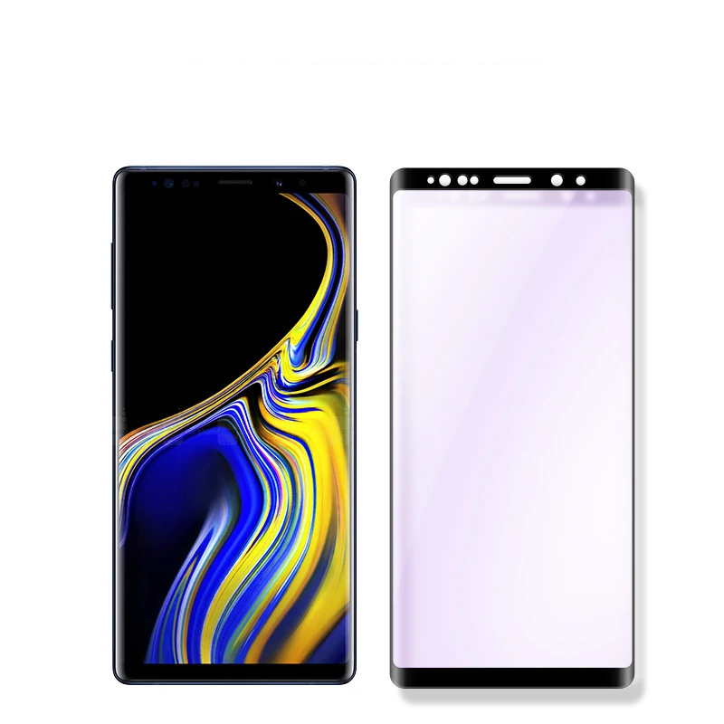 Фото EXUNTON для Samsung Galaxy Note 9 8 анти-синее закаленное стекло Note9 3D изогнутый протектор EXUNTON для Samsung Galaxy Note 9 8 анти-синее закаленное стекло Note9 3D изогнутый протектор