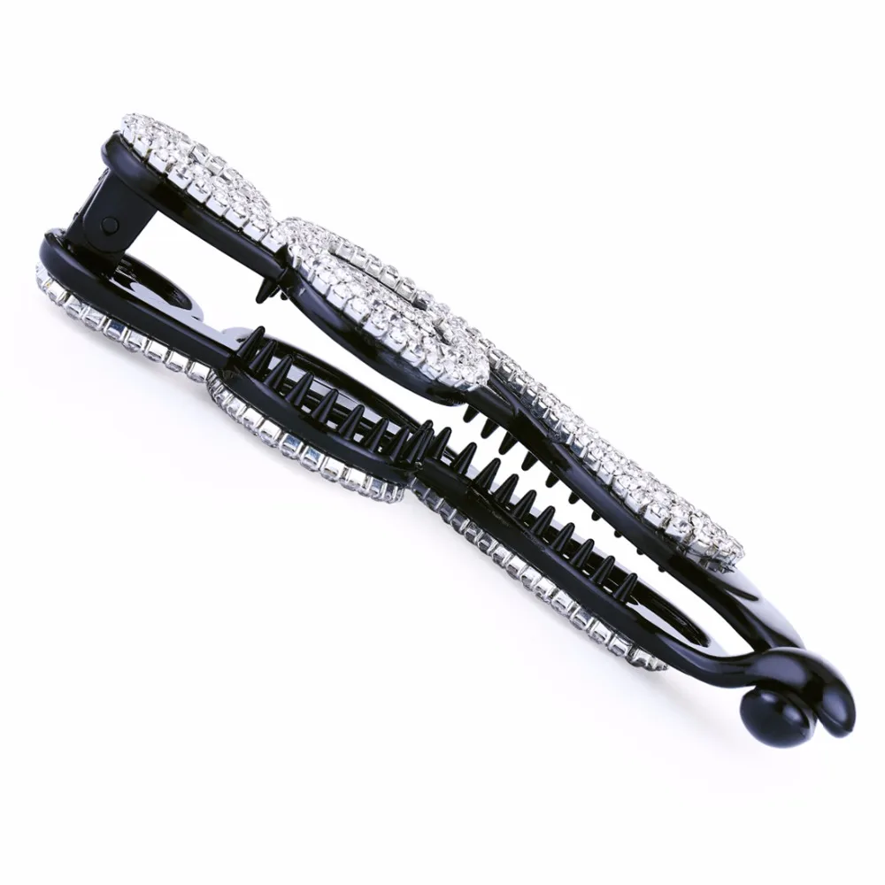 Полностью хрустальные стразы зажимы для волос в форме музыкальных нот женщин