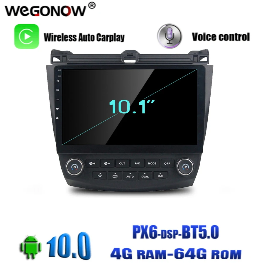IPS DSP Android 10 0 для Honda ACCORD 7 2003 2006 2007 TDA7851 4G 8 core 64G Автомобильный DVD плеер GPS Glonass RDS радио