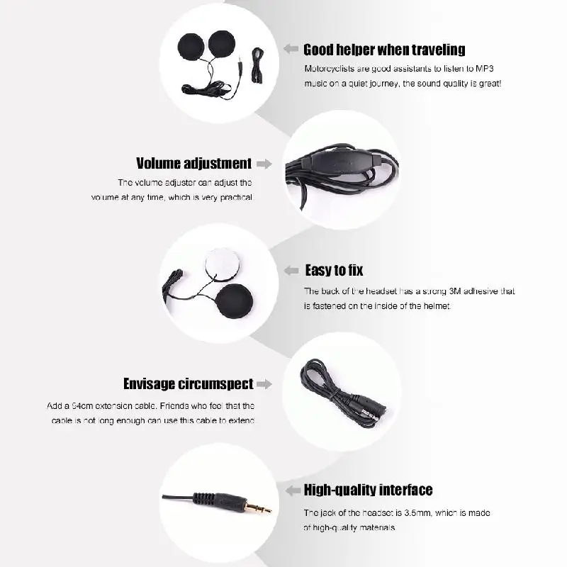 1 пара радио гарнитура мобильный телефон 3 5 мм мотоцикл электрический велосипед
