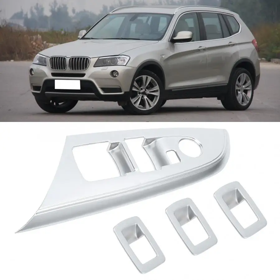 4 шт. матовая хромированная наклейка на оконную рамку подходит для BMW X3 F25 X4 F26 2011-2018