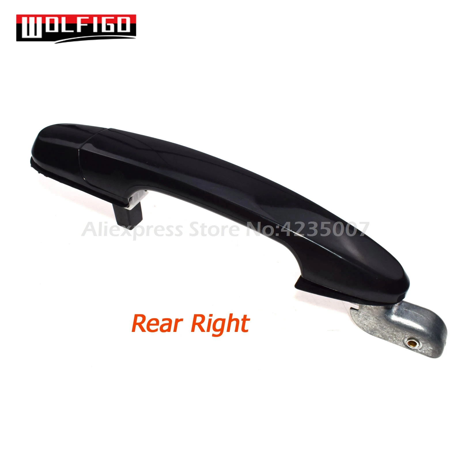 Rear Right WOLFIGO новая грунтованная черная наружная дверная ручка для hyundai Tucson 2005 06 07 08 2009 82650-2E020-CA/82660-2E020-CA - Цвет: Rear Right
