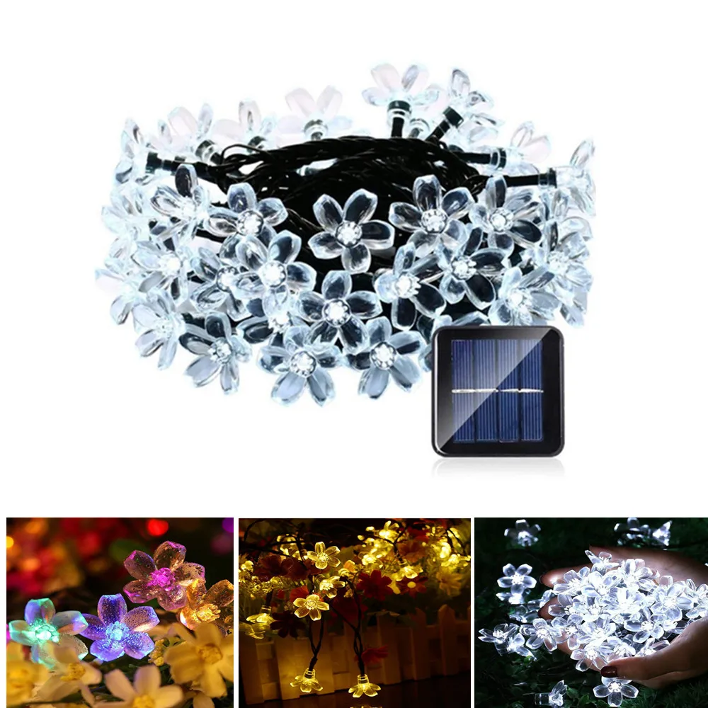 Хрустальный цветок вишни на солнечной энергии светодиодный Сказочный