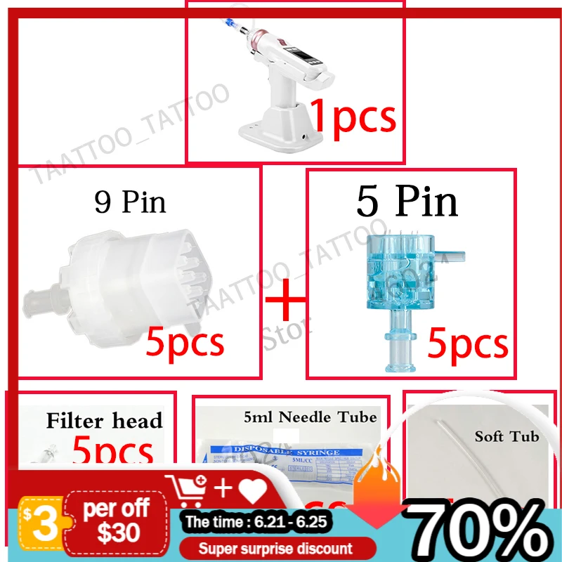 5/9 шпильки одноразовые инъекции pinhead для ЭЗ вакуумной мезотерапии masogun картридж