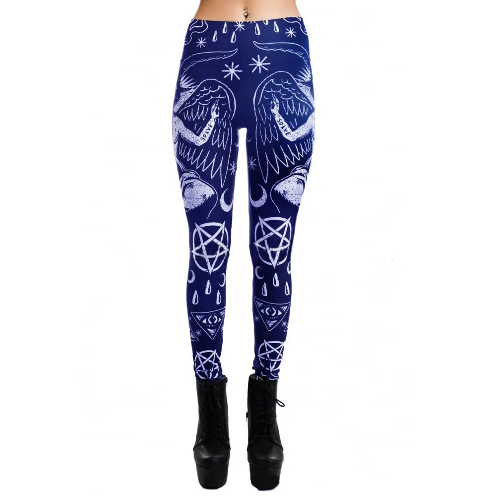 Casual Pencil Pant Fall Ladies Fashion Gothic Cartoon Printed Trousers Leggings Skinny Sexy Leggins Mujer Pantalon Lady Vetement