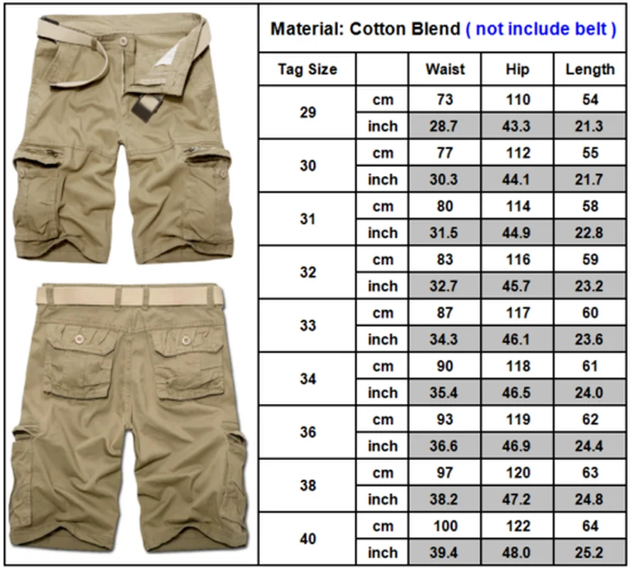 

Universal Fashion Men Cargo Shorts Combat Military Army Knee Length Casual Summer Training Pants