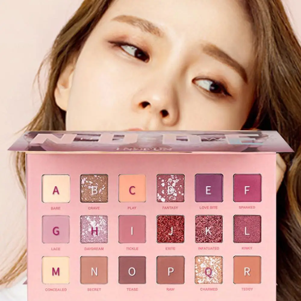 18 цветов нюдовые блестящие тени для век стойкие матовые мерцающие |