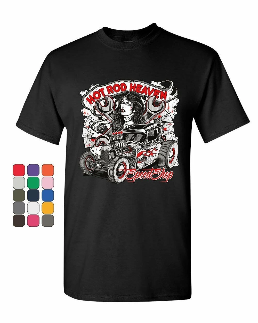 Мужская футболка Hot Rod Heaven Speed Shop гаечного ключа Aces Engine Route 66 | одежда