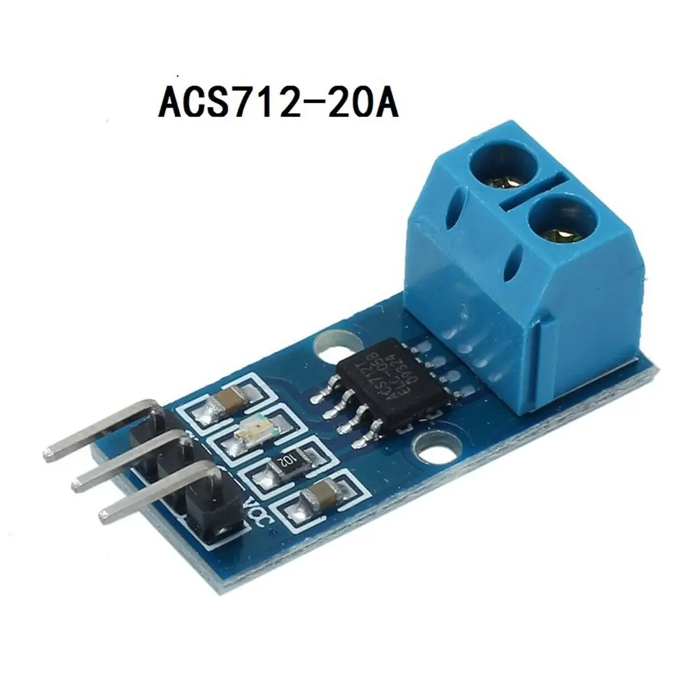 

Current Sensor Module Mode ACS712 20A For Pin 5V Power Indicator Electronic PCB Board DIY Hall Effect Model