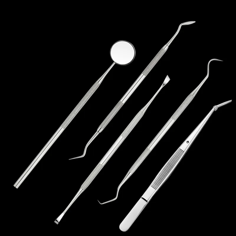 5 шт./компл. инструмент для стоматолога из нержавеющей стали чистки зубов Пинцет