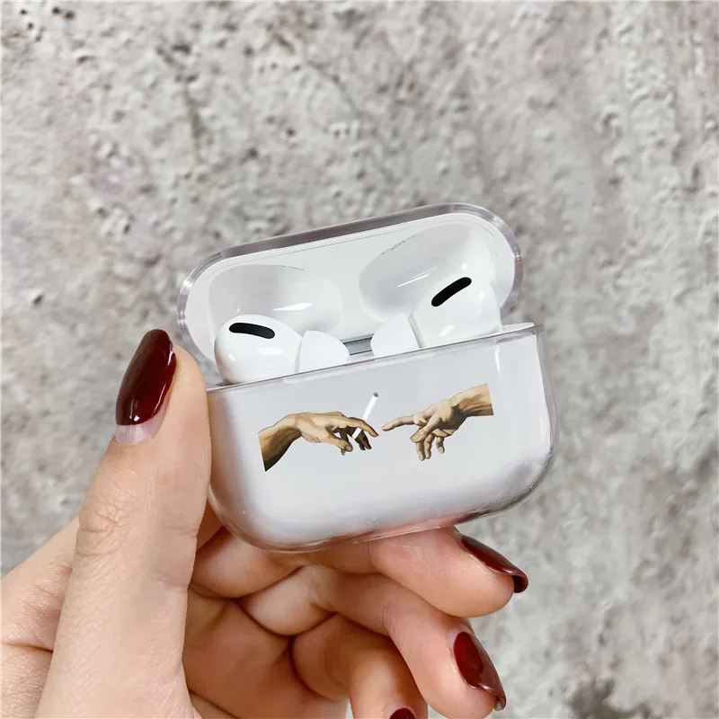Модный чехол с забавным рисунком для Apple Airpods Pro, Роскошный прозрачный защитный чехол для наушников с Bluetooth для air pods 3, Жесткий Чехол
