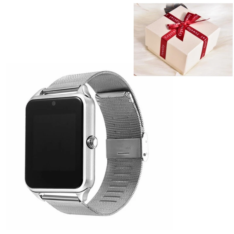 SL add RD gift box Z60 Смарт-часы GT08 плюс металлический ремешок Поддержка камеры SIM TF карта Bluetooth Совместимость Android PK Y1 S8 X7D DZ09 V8 Часы 1yw - Цвет: SL add RD gift box