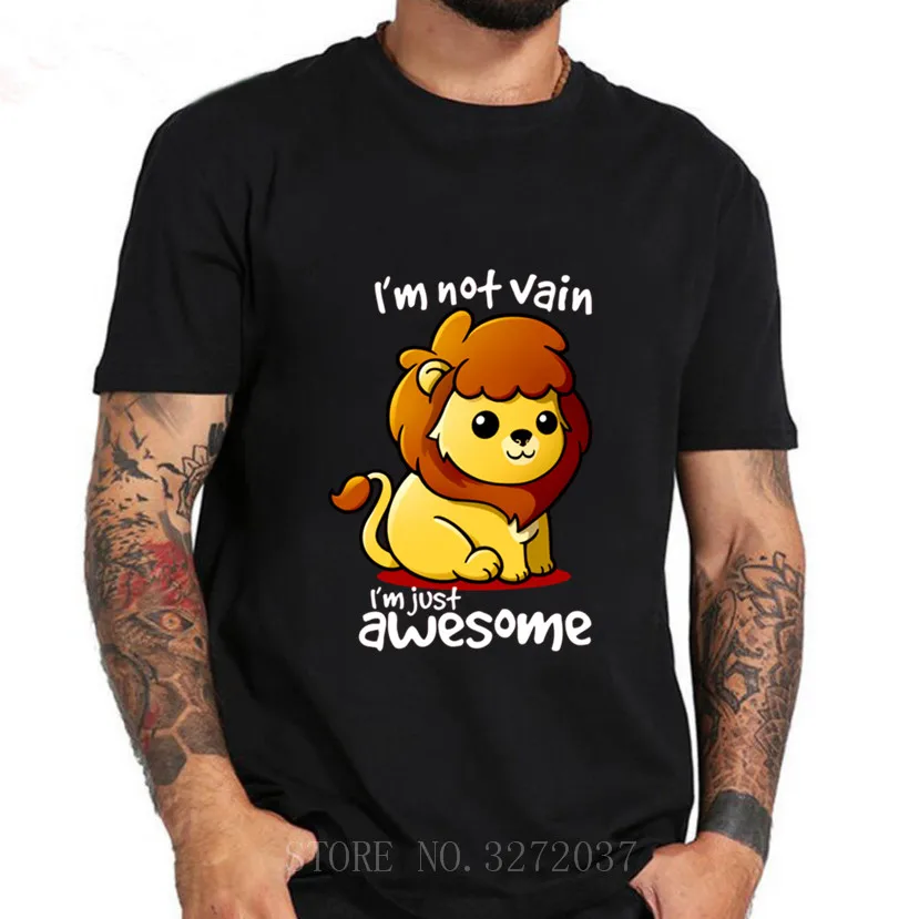 Лев Король пародия подростковые футболки 100% хлопок Мужчины мультфильм тройники