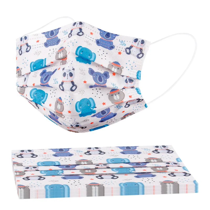 

10pcs Children's Disposable Face Mask Xmas 3-ply Protective Christmas Kids Masks Halloween Cosplay mask Mascarilla Infantil