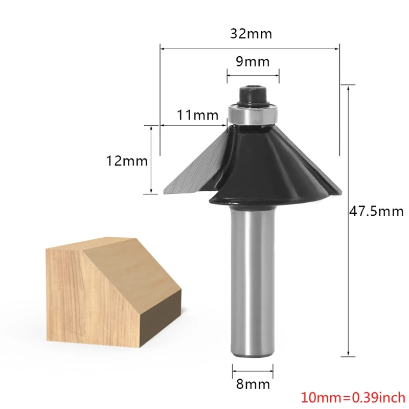 

12Pcs 6mm Router Bits Set Professional Shank Tungsten Carbide Router Bit Cutter N0HB