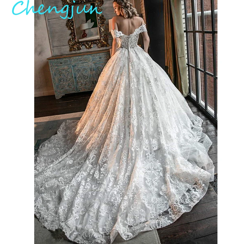 Chengjun Princess High Quality Latest Lace Luxury Wedding Dress
