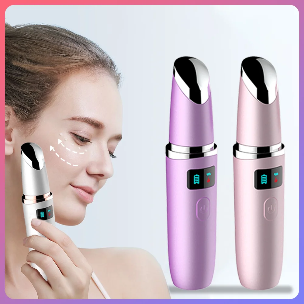 

E01 Electric Eye Massager Vibration Anti Wrinkle Heated Care Remove Dark Circle LED Beauty Eyes Face Care Pen Massage Device